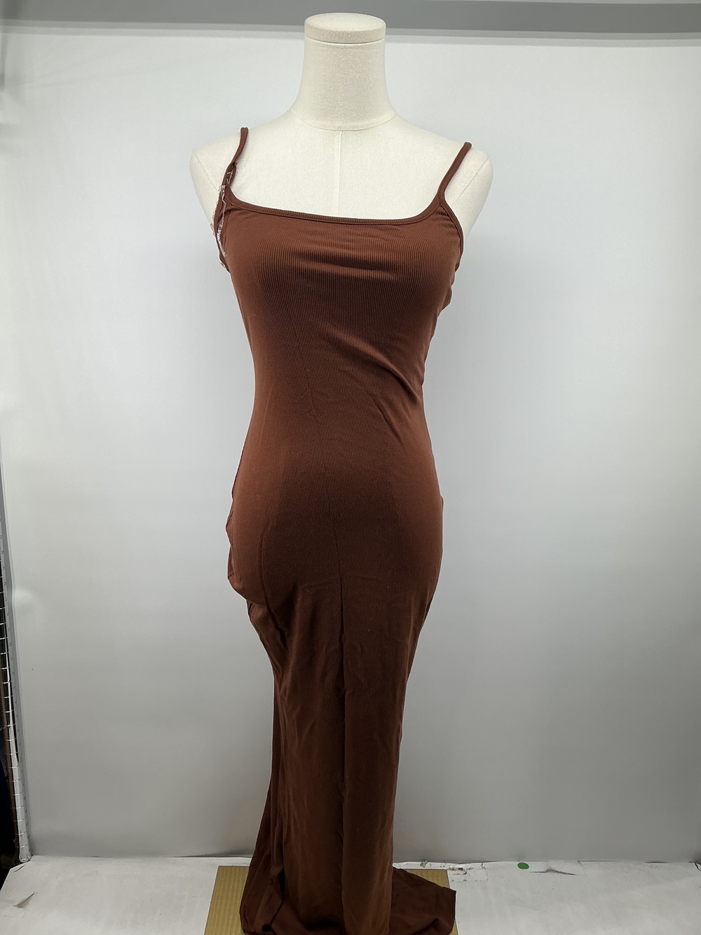 Tencel Rib Knit Maxi Slip Dress